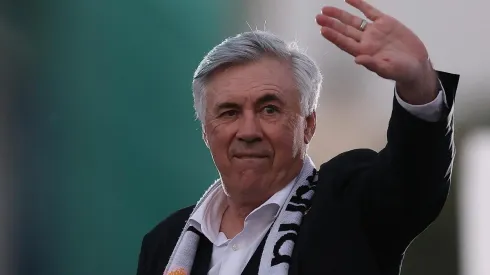 Ancelotti tras ganar la Liga española con el Real Madrid