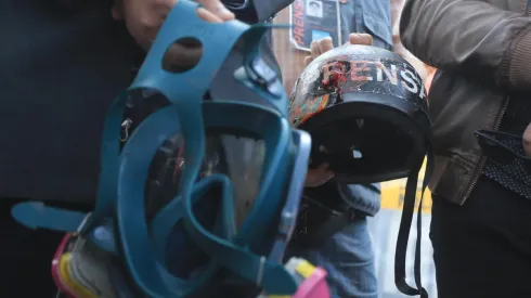 Los utensilios de la periodista baleada en Estación Central.