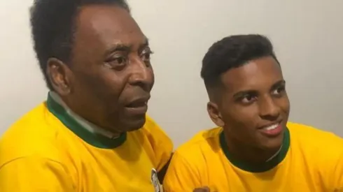 Pelé subió una antigua foto que se tomó con Rodrygo