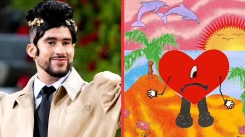 Bad Bunny y la portada de su nuevo disco Un Verano Sin Ti.