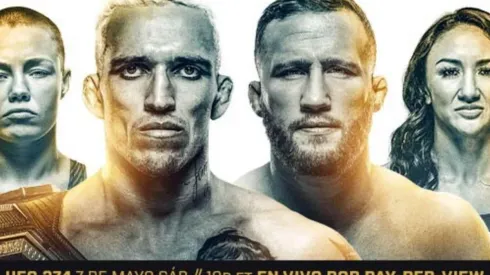 Charles Oliveira y Rose Namajunas defenderán sus títulos ante Justin Gaethje y Carla Esparza.