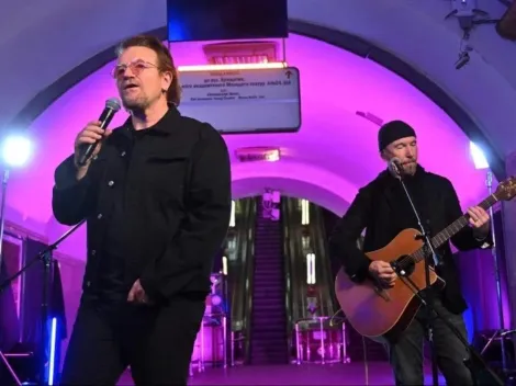 En pleno conflicto en Ucrania, U2 sorprende con show en metro de Kiev