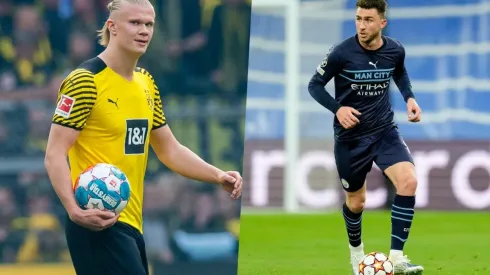 Laporte le dio una particular bienvenida a Haaland.