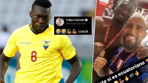 Felipe Caicedo se tomó con humor la talla de Arturo Vidal a la Tricolor y en Ecuador lo hacen bolsa.