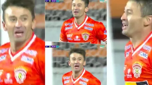 Roberto Gutiérrez reaccionó de esta manera en el momento del gol.