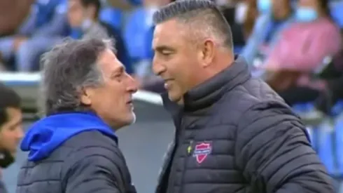 Salas y García se saludaron antes del partido