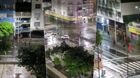 Los hinchas de Universidad Católica sufrieron una emboscada de parte de la barra de Flamengo al momento en que realizaban un banderazo en apoyo al equipo