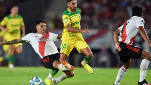 Juan Martín Lucero le marcó tres goles en cuatro partidos a River Plate, con las camisetas de Defensa y Justicia, Independiente y Colo Colo