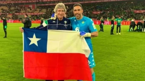 La recordada celebración del título de la Copa del Rey con la bandera chilena.