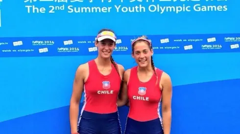 Las mellizas Abraham en su participación en los JJ.OO