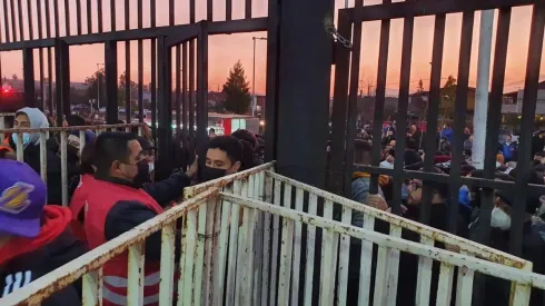 Atochamiento en la entrada del Estadio Monumental
