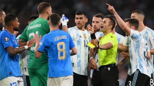 La única jugada donde se complicó el partido, donde Maza supo controlar las acciones.