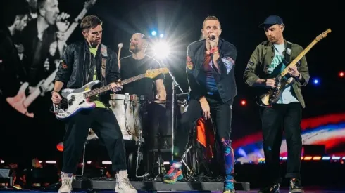 Coldplay durante una de sus actuaciones del Music of the Spheres Tour.