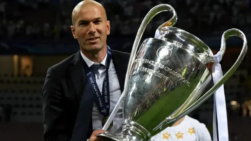 Zidane ganó tres veces la Champions League con Real Madrid