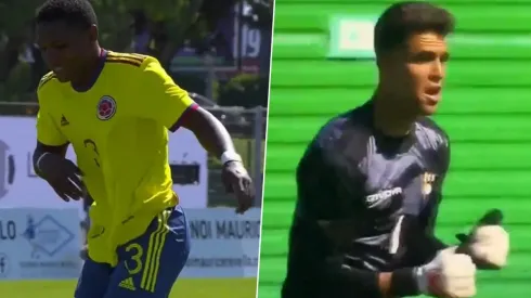 Picante cruce entre el jugador colombiano y el portero venezolano.