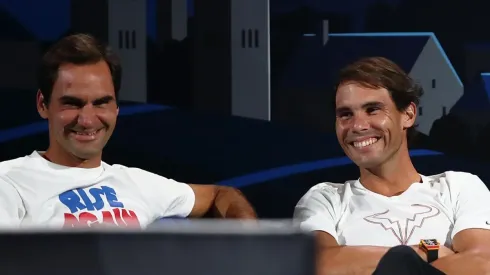 Roger Federer y Rafael Nadal en la Laver Cup de 2019