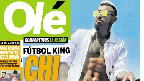 La portada que circula en el diario Olé en esta jornada en Argentina.