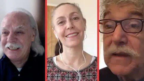 Mario Mutis, Juanita Parra y Claudio Parra, de Los Jaivas.