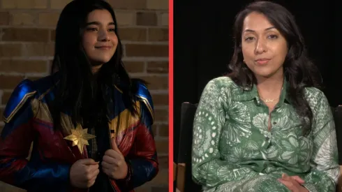 Iman Vellani como Kamala Khan y Sana Amanat, creadora de Ms. Marvel.