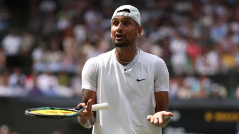 Nick Kyrgios en la final de Wimbledon frente a Novak Djokovic