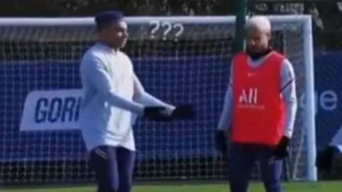 Mbappé quería hacer el ejercicio con Neymar