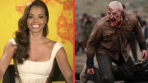 Ella Balinska en conversación con RedGol y una escena de Resident Evil.