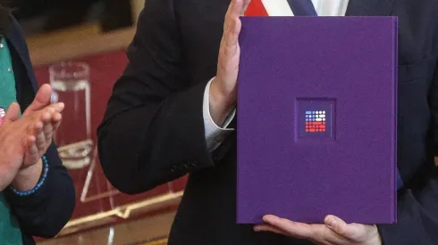 Ceremonia de clausura del proceso constituyente en el Ex Congreso.