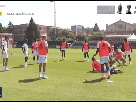 Rüdiger le da con todo al tobillo de Hazard en entrenamiento
