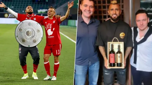 Rafinha le envió exclusivos regalos a Arturo Vidal.