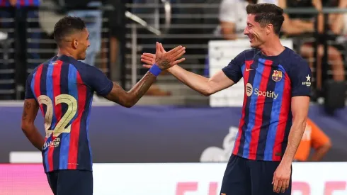 Lewandowski en su debut con el Barcelona