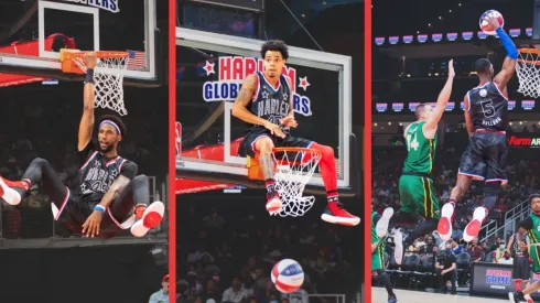 Algunos momentos del espectáculo de Harlem Globetrotters.