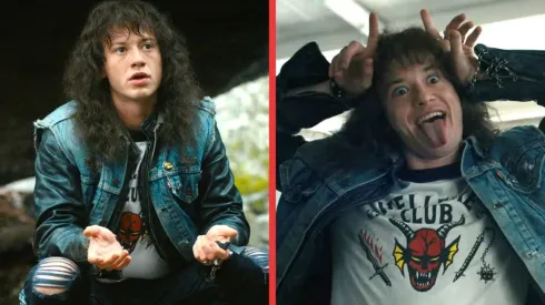 Joseph Quinn en el rol de Eddie Munson para Stranger Things 4, de Netflix.