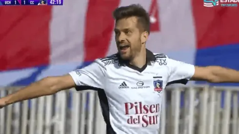 Bouzat celebra un gol que sería anulado