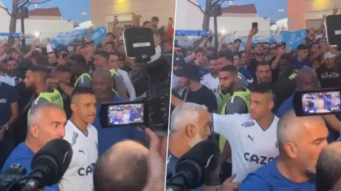 Alexis Sánchez siente el calor de la afición del Olympique de Marsella.