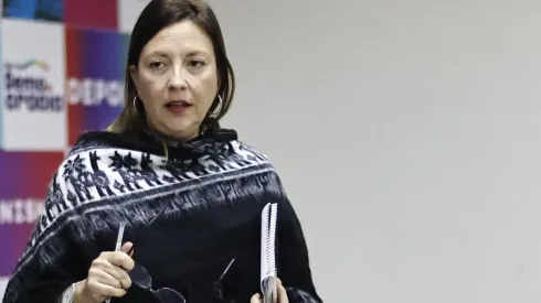 La presidente del PPD, Natalia Piergentili, apoyó el acuerdo del oficialismo.