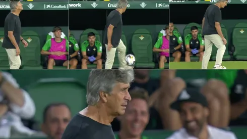 El estadio Benito Villamarín se puso de pie tras el arrojo de talento mostrado por el entrenador de Betis, Manuel Pellegrini