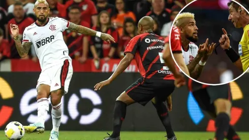 Vidal no quedó contento con el arbitraje de Claus