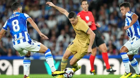 Robert Lewandowski marcó un doblete frente a la Real Sociedad