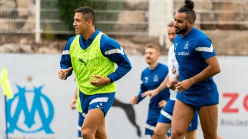 Alexis Sánchez y Dimitri Payet en un entrenamiento. ¿Cuándo coincidirán en el campo de juego?