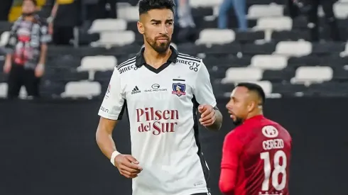 Juan Martín Lucero tuvo que salir en la eliminación de Colo Colo de la Copa Chile.
