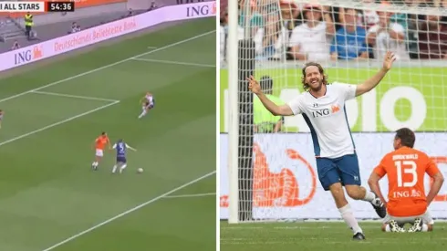 Vettel tras marcar un golazo en partido benéfico