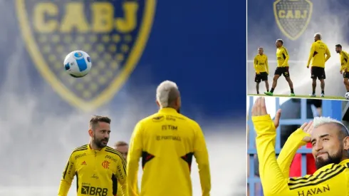 Arturo Vidal fue sensación en el campo de entrenamiento de Boca Juniors, en la antesala del duelo entre Vélez y Flamengo por semifinales de la Copa Libertadores