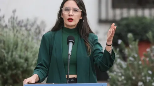 La vocera de gobierno Camila Vallejo habló en La Moneda.
