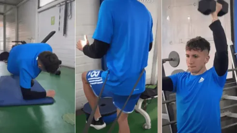 Luciano Arriagada compartió un breve video del entrenamiento que realiza.