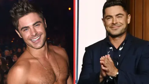 Zac Efron antes y después del accidente.