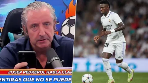 Pedrerol responde con demanda criminal por acusación de amenazas del Chiringuito a Vinícius Júnior.