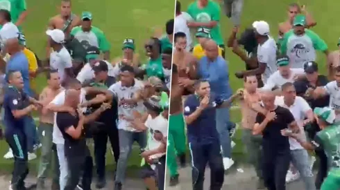 Mayer Candelo, técnico de Deportivo Cali, fue agredid por hinchas.