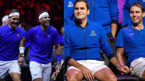 Roger Federer y Rafael Nadal de la mano