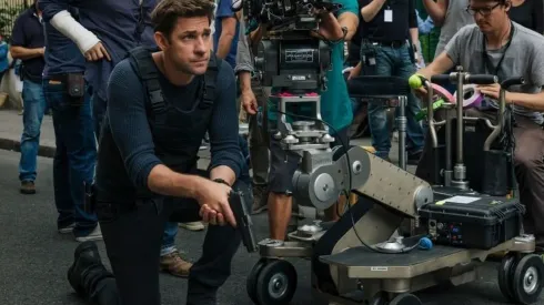 John Krasinski en las grabaciones de Jack Ryan para Prime Video.