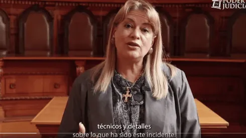 La vocera Ángela Vivanco anunció la presentación de una denuncia por los ciberataques.